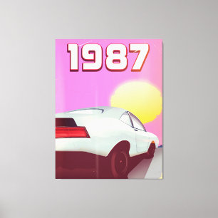 Lienzo póster de automóvil deportivo de 1987