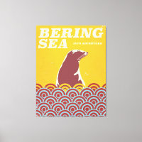 Poster de aventuras al estilo de Bering Sea Vintag
