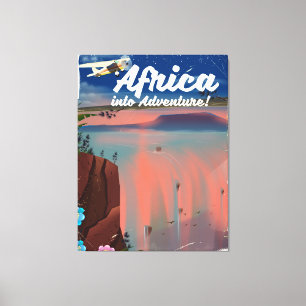 Lienzo Poster de aventuras en Cascada Africana
