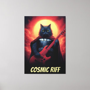 Lienzo Poster de banda personalizada Gracioso Gato De C