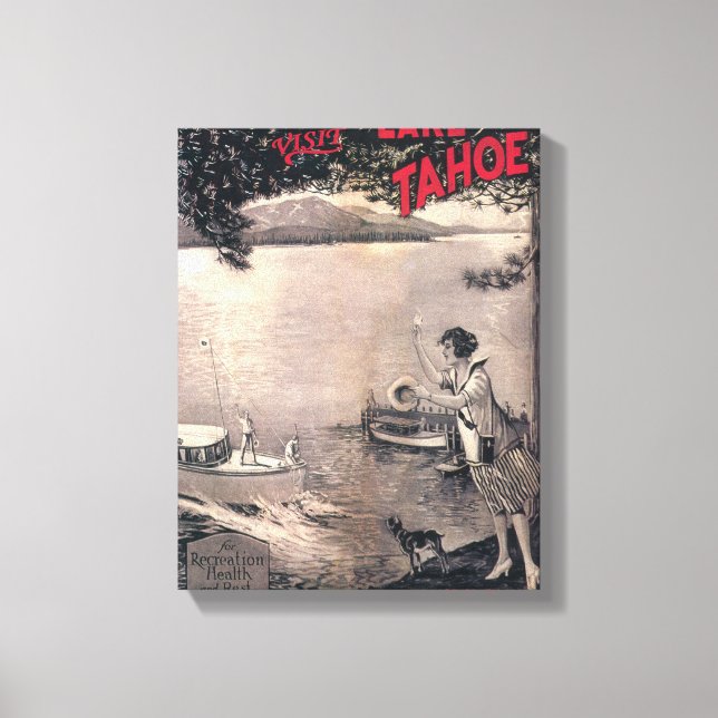 Lienzo Poster de barco de madera (Anverso)