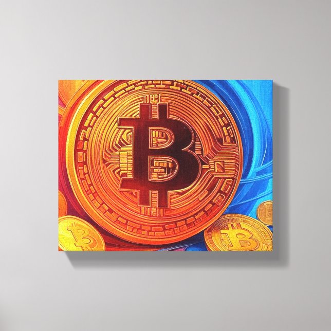 Lienzo Poster de Bitcoin (Anverso)
