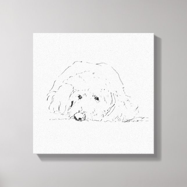 Lienzo Póster de cachorro Cockapoo, ideas de regalos para (Anverso)