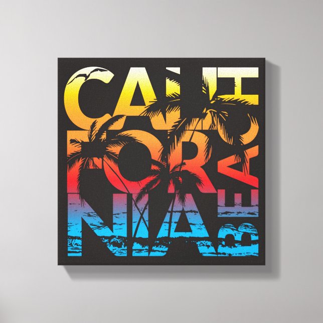 Lienzo Poster de California Beach (Anverso)