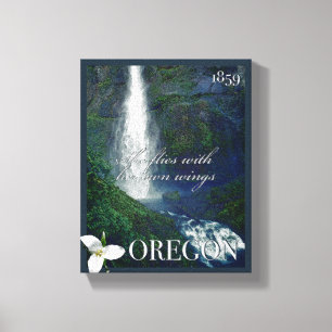 Lienzo Poster de Cascada de Oregon