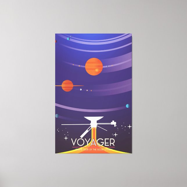 Lienzo Poster de Ciencia de Voyager Grand Tour (Anverso)