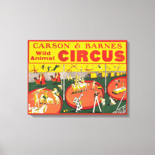 Lienzo Poster de circo de animales salvajes