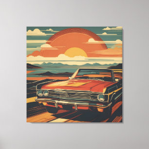 Lienzo Poster de coches retro