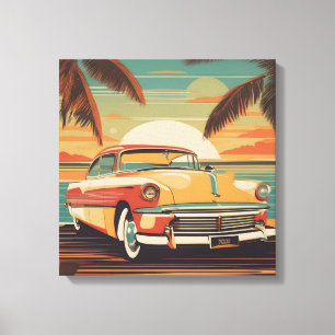 Lienzo Poster de coches retro