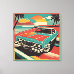 Lienzo Poster de coches retro