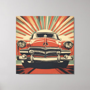Lienzo Poster de coches retro