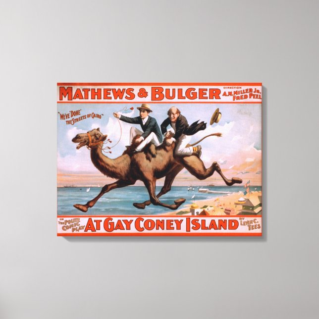 Lienzo poster de comedia musical de "gay Coney Island" #4 (Anverso)
