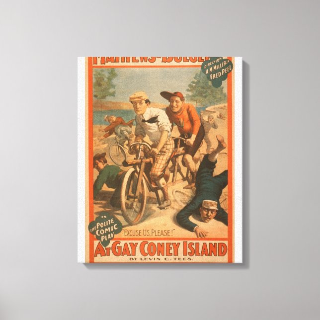 Lienzo poster de comedia musical en "gay Coney Island" #1 (Anverso)
