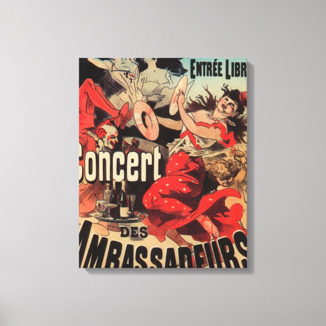 Lienzo Poster de conciertos en la avenida de los Campos E (Anverso)
