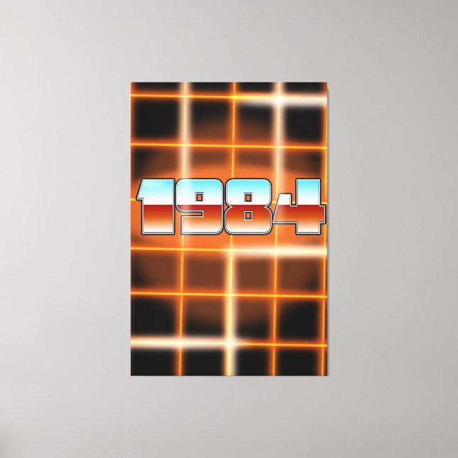 Lienzo Póster de dibujos animados electrónicos de 1984. (Anverso)