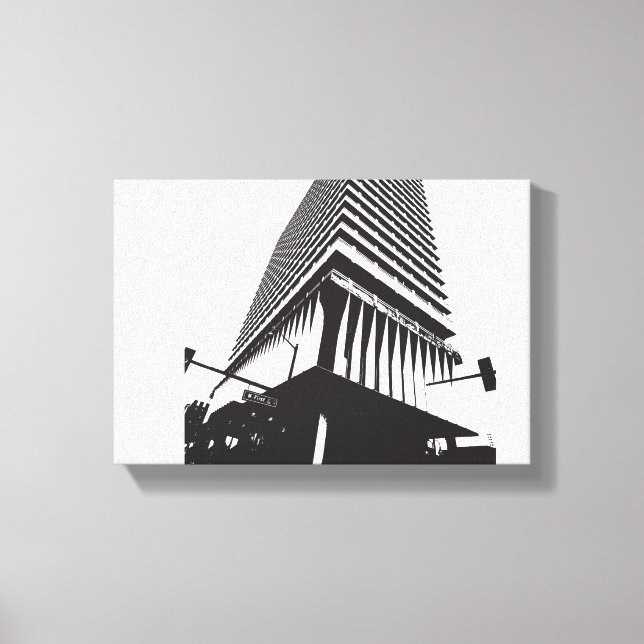 Lienzo Poster de edificio abstracto (Anverso)