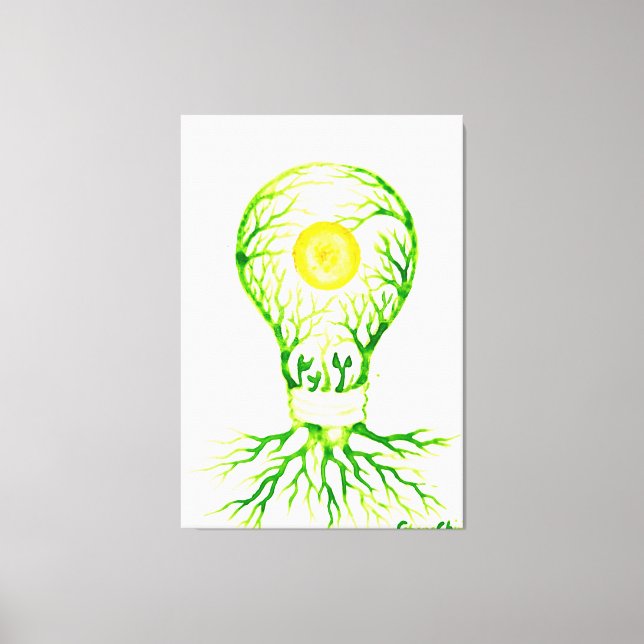 Lienzo Poster de energía verde (Anverso)