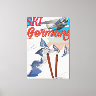 Lienzo Poster de esquí alemán