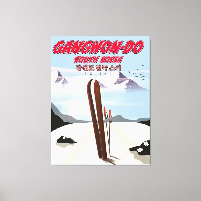 Lienzo Poster de esquí de Gangwon do korea (Anverso)