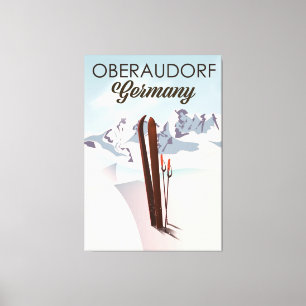 Lienzo Poster de esquí de Oberaudorf Alemania