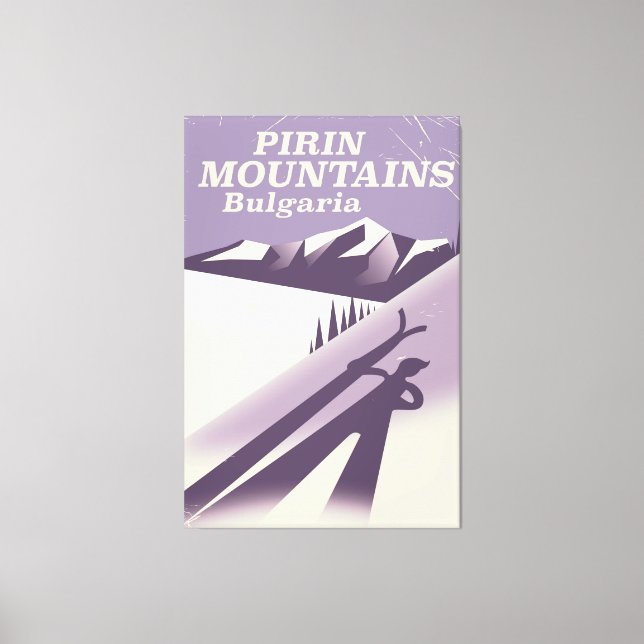 Lienzo Poster de esquí de Pirin Bulgaria (Anverso)