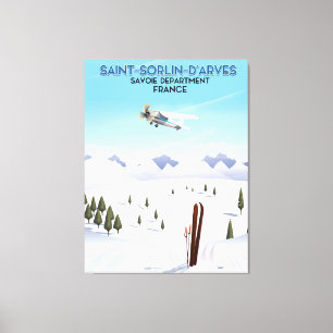 Lienzo Poster de esquí de Saint-Sorlin d'Arves France