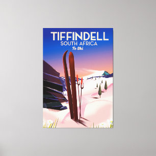 Lienzo Poster de esquí de Tiffindell Sudáfrica