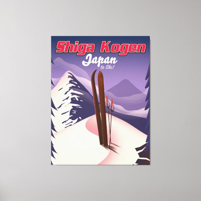 Lienzo poster de esquí shiga kogen japan (Anverso)