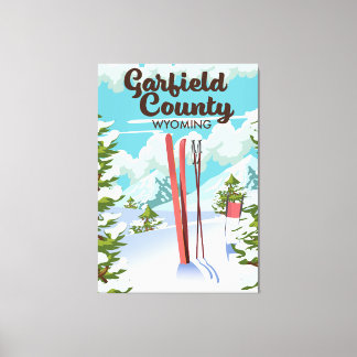 Lienzo Poster de esquí Wyoming del condado de Garfield