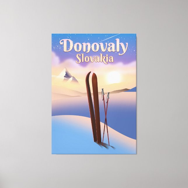 Lienzo Poster de esquiar Donovaly Slovakia. (Anverso)