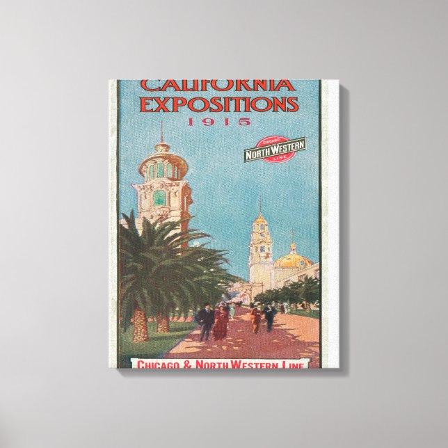 Lienzo Poster de Exposiciones de California #1 (Anverso)
