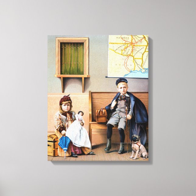 LIENZO POSTER DE FERROCARRIL, 1898 (Anverso)