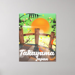 Lienzo Póster de flor japonesa de Takayama.