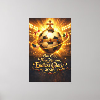 Lienzo Póster de fútbol de la Copa Mundial 2026 al estilo