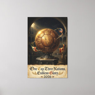 Lienzo Póster de fútbol de la Copa Mundial 2026 Renacimie