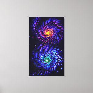 Lienzo Poster de galaxias coloridas