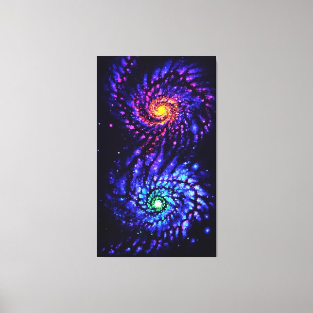Lienzo Poster de galaxias coloridas (Anverso)
