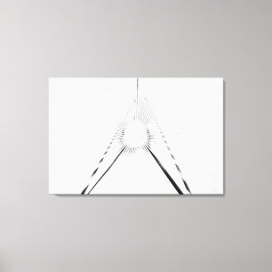 Lienzo Póster de geometría de túnel de luz abstracta