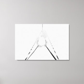 Lienzo Póster de geometría de túnel de luz abstracta