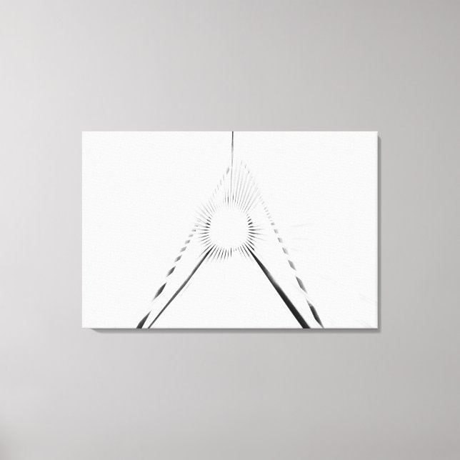 Lienzo Póster de geometría de túnel de luz abstracta (Anverso)