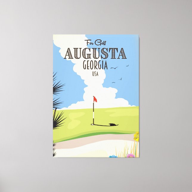 Lienzo Poster de golf Augusta Georgia (Anverso)