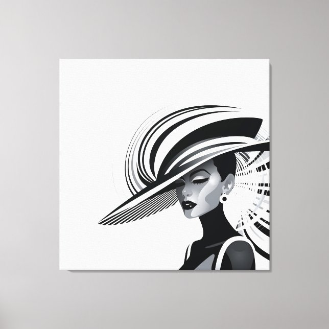 LIENZO POSTER DE LA COLECCIÓN DE MODA POSH #1 (BLANCO) (Anverso)