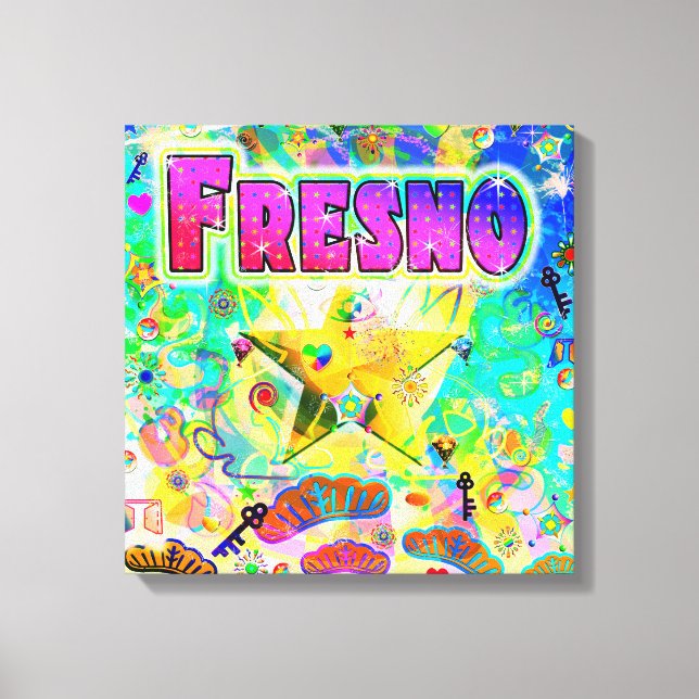 Lienzo Poster de la Hora de la Epoch Fresno (Anverso)