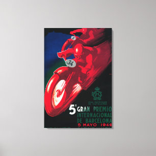 Lienzo Poster de la motocicleta de 5 Gran Premio