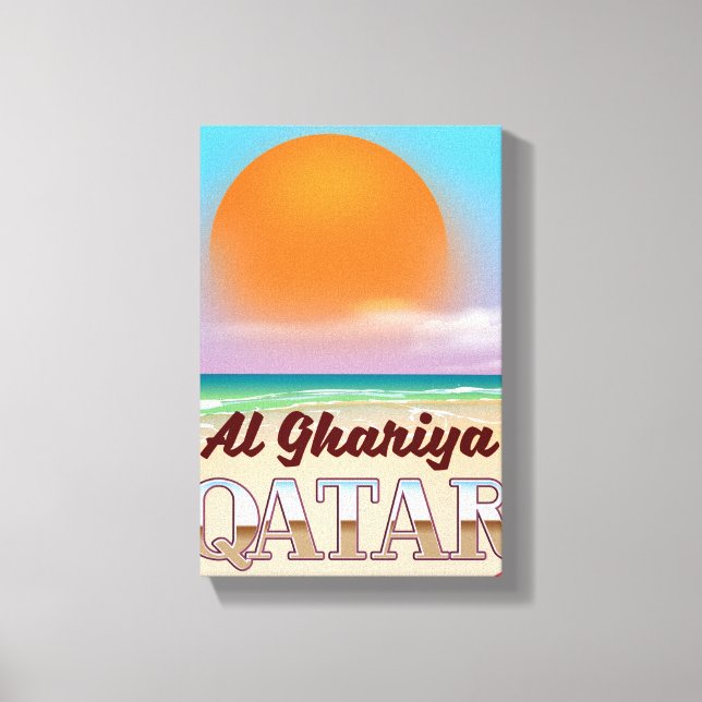 Lienzo Póster de la playa Al Ghariya Qatar (Anverso)