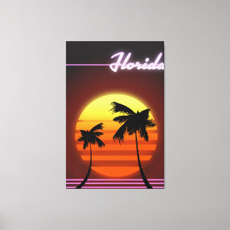 Lienzo Póster de la puesta de sol de Florida 1984