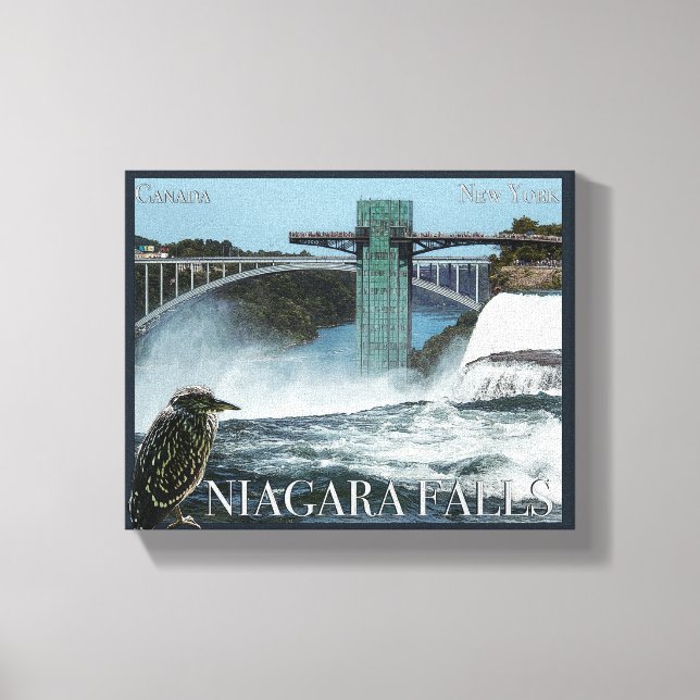 Lienzo Poster de las Cataratas del Niágara (Anverso)