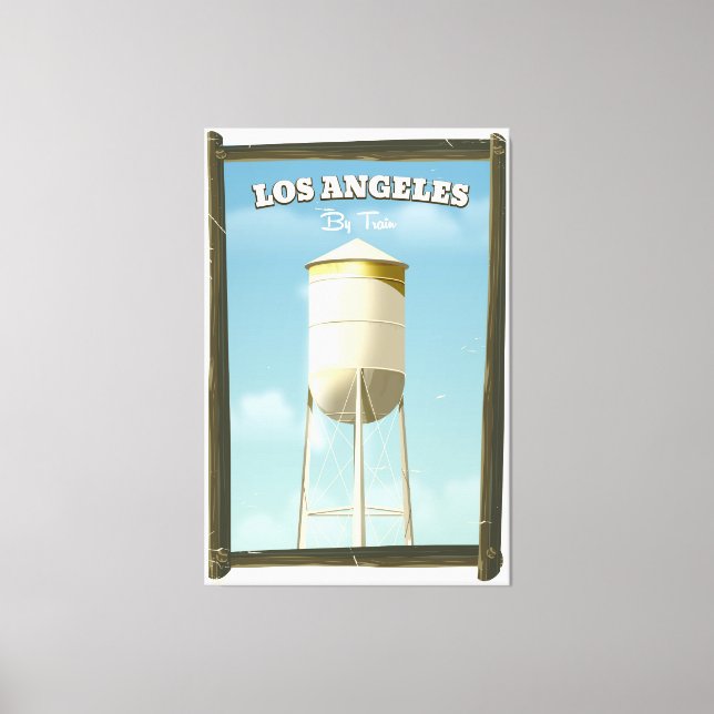 Lienzo Póster de Los Ángeles en tren (Anverso)