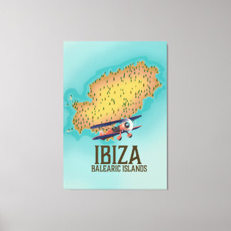 Lienzo Poster de mapa de las islas Baleares de Ibiza