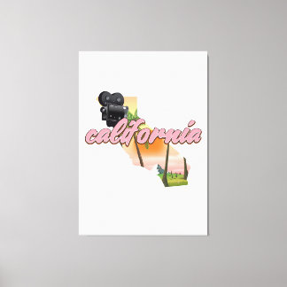 Lienzo Poster de mapas de California USA
